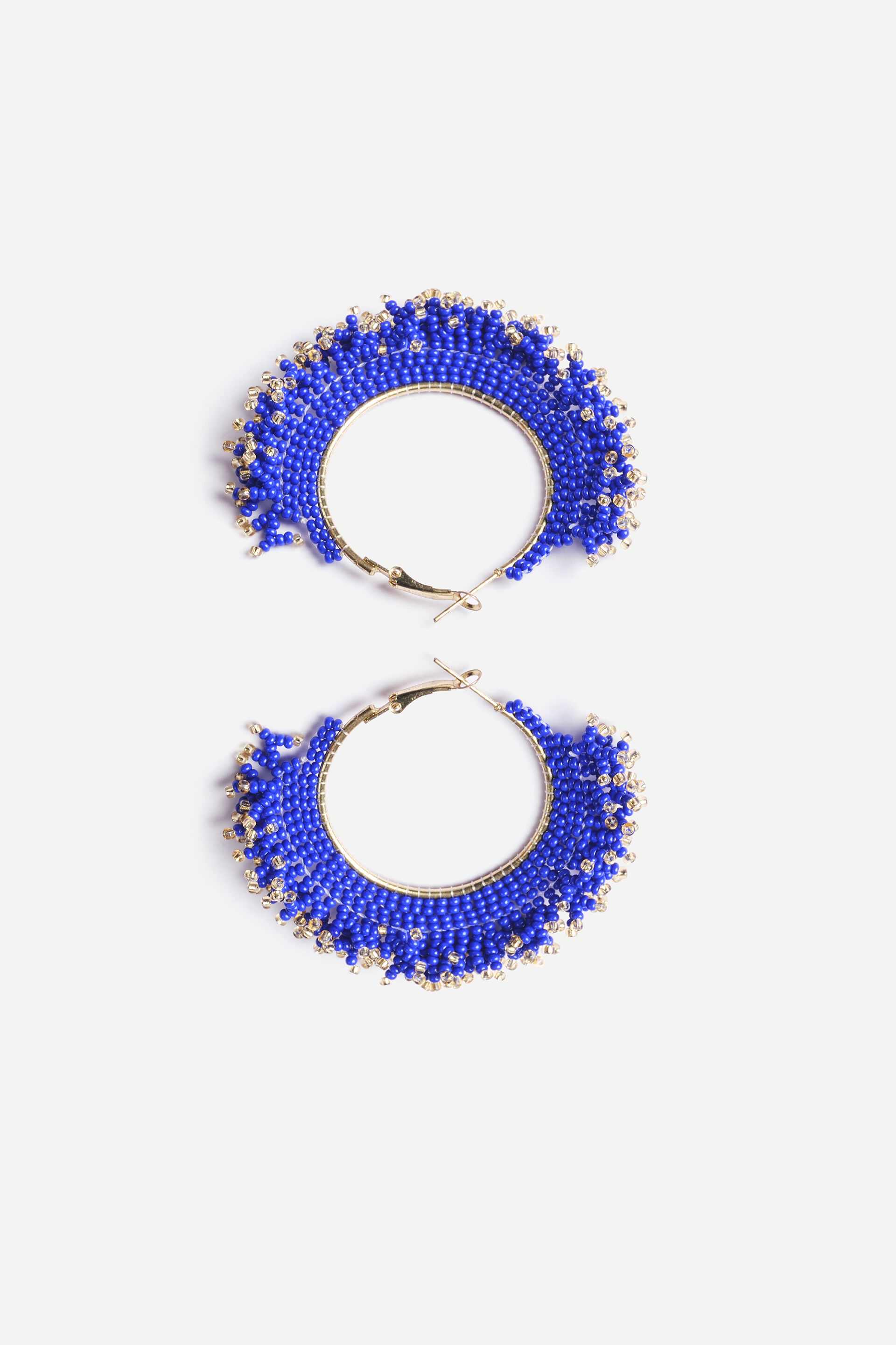 Blue Bandish Hoop Earrings, , image 2